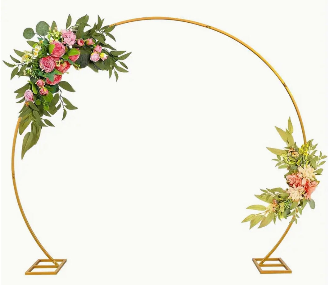 Round gold Backdrop stand (open type) 8ft
