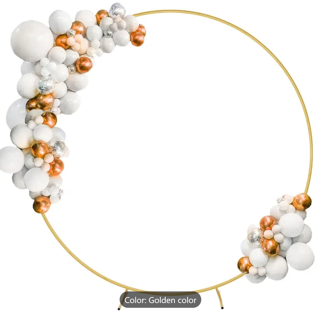 Round Backdrop stand 7ft Gold