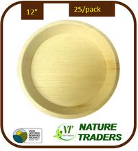 Load image into Gallery viewer, Palm/Areca leaf Round standard Plates (12&quot;)
